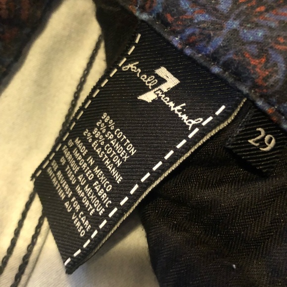 7 for all mankind paisley jeans - Picture 4 of 7